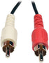 TRIPP LITE P316-06N 6-Inch 3.5mm Mini Stereo to Two RCA Audio Y Splitter Adapter Cable, Black