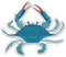 GT Graphics Express Blue Crab Pretty - 3" Vinyl Sticker - for Car Laptop I-Pad