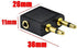 UCEC Airplane Headphone Adapter, 3.5mm Golden Plated Airline Headphone Adapter for in-Flight Entertainment, 2 Pack