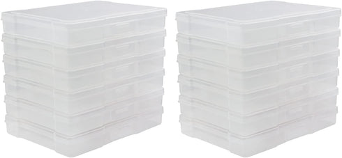 novelinks Transparent 5" x 7" Photo Storage Boxes - Photos Organizer Cases Photo Keeper picture organizer photo boxes storage for Photos (12) by novelinks