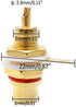 RCA Panel Mount Chassis Socket Plug Jack - Gold Plated Female Connector, Red Black (30 Pcs)