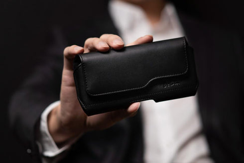 DeBin Holster for iPhone 15, 15 Pro, Galaxy S24, S23, S22, Cell Phone Belt Holder Pouch, Black