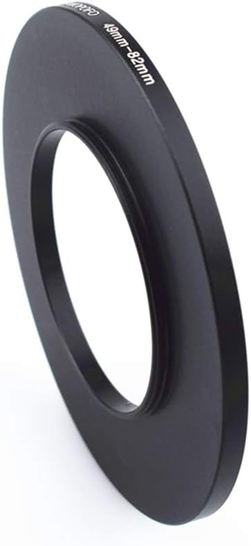 49mm to 82mm Metal Step Up Ring Adapter for Canon, Nikon, Sony, Fuji, M4/3 Camera Lenses to UV, ND, CPL Filters