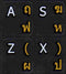 Thai-English Non-Transparent Black Background Keyboard Stickers for Laptops