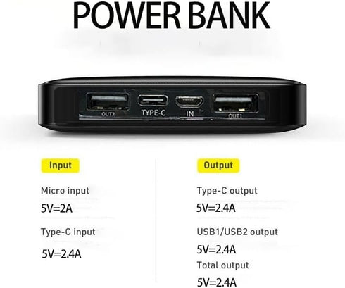 10000mAh Dual USB Portable Charger, 5V/2A Fast Charger with LED Display