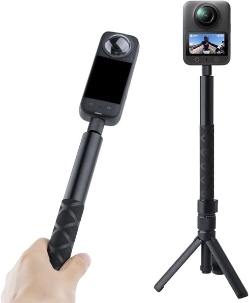 Generic Insta360 X5/X4, 3, GoPro,1/4" 6 lbs (47 inches) Bullet Time Handle Tripod Rotating Grip with Invisible Selfie