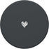 Cute Anthracite Heart Love Minimalist PopSockets Standard PopGrip