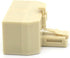 Modular Telephone Splitter Adapter RJ11 6P4C, 3-Way Line Socket Triplex Divider Connector, Beige (Pack of 2)