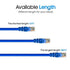 Cmple Cat 6 Ethernet Cable 5 ft, 10Gbps Network LAN Cord, 550MHz, RJ45 Connectors, Blue, Compatible with Gaming Devices