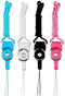 4Pack Cell Phone Neck Lanyard Strap, Universal Smartphone Strap 14.6" Nylon Necklace Rope, Wrist, Key Chain Charms