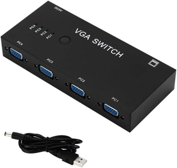 suckoo 4 Way VGA Video switcher 4 in 1 Out 1 in 4