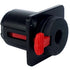 CESS Black 1/4" Jacks TS and TRS Panel Mount Jack Locking Style D Series Size, 4 Pack