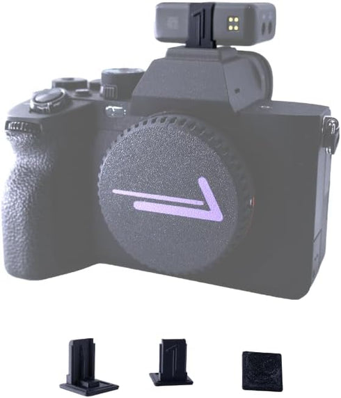 Cold Shoe Mount Replacement for DJI Mic, 3D Printed, Fits Camera Hot Shoe (3 Pack), Black, BCDM1M