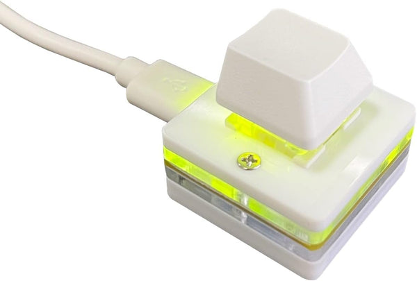 Programmable Macro PC Keyboard, User-Defined USB Mini 1-Key Keyboard, Customized Shortcut Silver Shaft