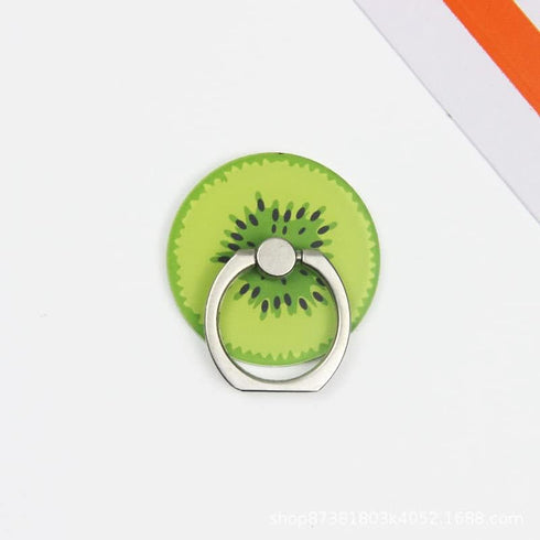 4Pcs Cute Phone Ring Holder Stand, 360 Rotation Finger Grip Mount for Smartphones/Tablets - Flowers Fruit Banana Orange
