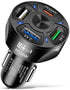 4 Port USB Fast Charging Car Charger, 3 * 2.4 A USB/1 PD20W LED Light, Compatible with iPhone 14 13 12 11 Pro Max,