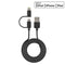 Cellet Combo iPhone Charger Cable & Micro USB Cable, Compatible for iPhone 13 Pro Max Mini 12 11 Pro Max Xs Xs Max Xr X