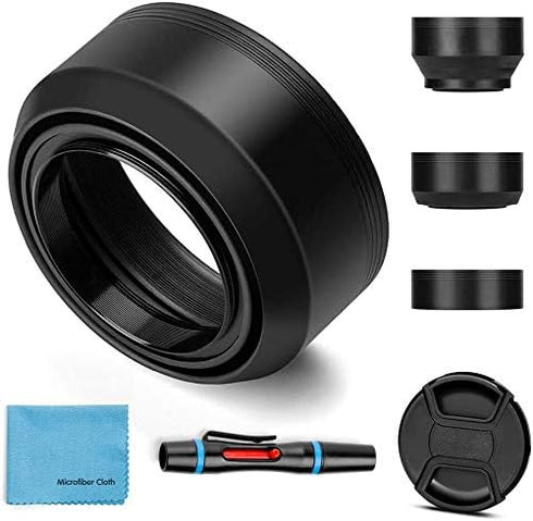 49mm Universal Collapsible Lens Hood with Centre Pinch Cap for Canon Nikon Sony Pentax Olympus Fuji