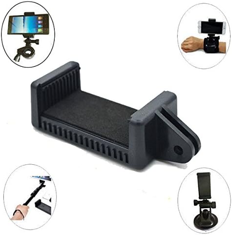 Universal Smartphone Holder w/GoPro Style Mount Attachment, Tripod Adapter & Screw Adapter for Any Phone, Connect to