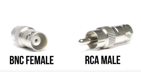 BNC Female to RCA Male Adapter Straight Connector for CCTV Security Camera Systems, 30 Pack