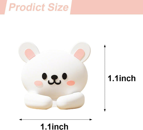 XVYLFZNP 6pcs Cute Animal Cable Organizer Adorable Panda Rabbit Bear Shaped Cable Clips Desk Cable Management Cord