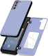 GOOSPERY Magnetic Door Bumper Case for Galaxy S21, Card Holder Wallet Case, Dual Layer Protective Cover (Lilac Purple)