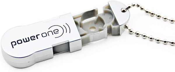 Hearing Aid Battery Case, Small Plastic Button Cell Holder Storage Caddy with Key Chain for P13/P312/P10
