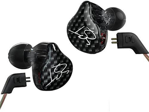 Dilvpoetry KZ ZST Dynamic Hybrid Dual Driver In-Ear Earphones, Black Without Mic
