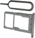 zhxchzhi 7 5G TMRV075G SIM Card Tray SD Card Tray Slot Holder+Pin Compatible with REVVL Parts Silver