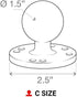 RAM Mounts Round Plate with Ball - RAM-202U with C Size 1.5" Ball