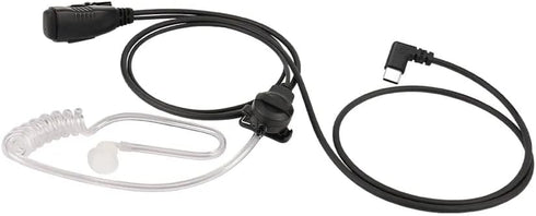 PTT Earpiece USB C, Earbuds with PTT Button and Mic for Teams, Zello, Walkie Talkie Apps on Android Smartphones