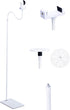 LamYHeng 2Pack 80"-31" Tall White Floor Holder Stand Mount for Security Cameras, 3.2lbs