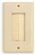RiteAV Single Gang Wall Plate with Brush Bristles - Ivory, Now Fits Larger Cables