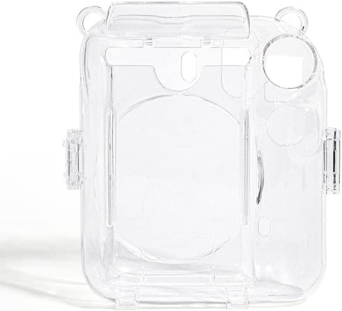 Case For Fujifilm Instax Mini 12 - Clear Hard PVC Protective and Portable Camera Cover with Detachable Adjustable Shoulder Strap