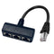 HRIOEKAX Upgrade RJ45 Ethernet Splitter Cable, RJ45 1 Male to 3 Female Network