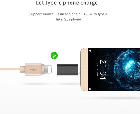4 Pack Black Adapter - Female Lightning to Male USBC, Supports Charging and Data Transfer, Compatible with iPhone 15