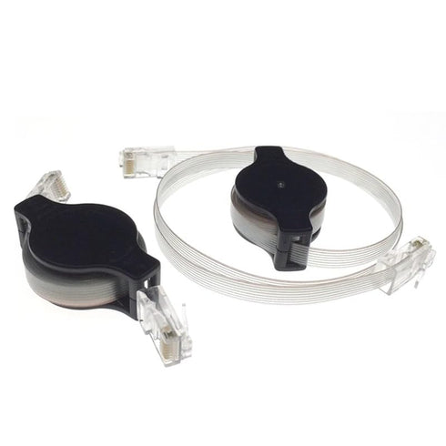 ThtRht 2 Pack 5FT Cat5 Retractable Ethernet Cable Lightweight Portable Internet Cable Network Cord LAN Cables Ethernet