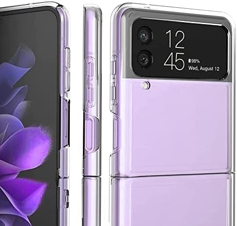 Clear Shockproof Case for Samsung Galaxy Z Flip 3, Slim Thin Protective Silicone Cover for Flip3 5G Phone
