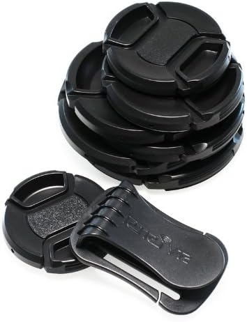 Universal Lens Cap Anti-losing Holder Clip Buckle (Black) + CamDesign Wristband Lens Focus Ring (Aqua)
