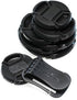 Universal Lens Cap Anti-losing Holder Clip Buckle (Black) + CamDesign Wristband Lens Focus Ring (Aqua)