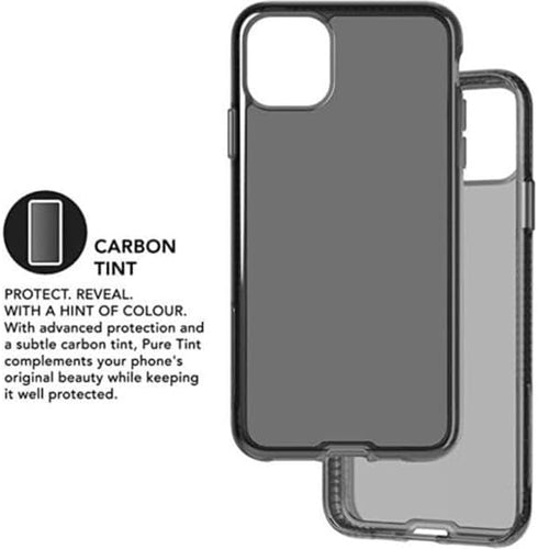 tech21 Pure Tint Mobile Phone Case for iPhone 11 Pro, Ultra Thin Carbon Tint Protection