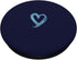 Blue Minimalist Heart Navy Blue PopSockets Standard PopGrip