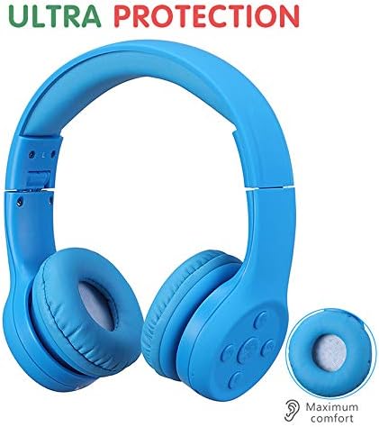 Bluetooth Headphones for Toddlers, Wireless Kids Headphones with Sharing Port, Mic for Boys Girls Travel