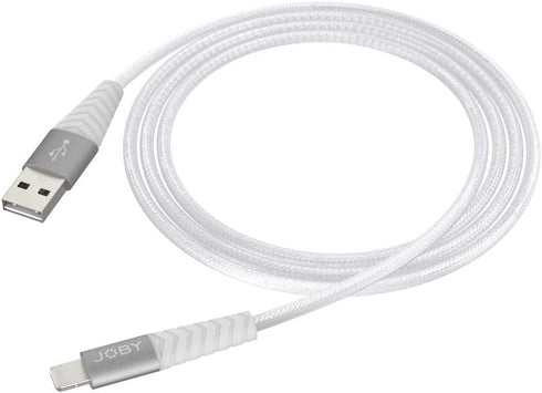 JOBY USB-A to Lightning Cable, 1.2m, MFi Certified, White, for iPhone, iPad, iPod - Charging & Synchronization.