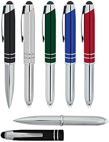 SyPen 3-in-1 Multi,6PK Stylus Pen with Light for Touchscreen Devices, Tablets, iPads, iPhones, Multi-Function