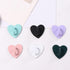 12PCS Cell Phone Finger Ring, Phone Clasps Hooks, Phone Finger Grip Heart Shaped Cell Phone Ring Holder, Adhesive Metal