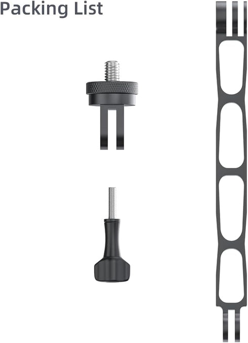 Aluminum Alloy Extension Arm Mount, Compatible with Insta360 ONE X4/X3, GoPro Hero 12/11/10, DJI Osmo Action 4/3/2,