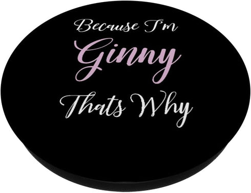 Personalized Ginny Name Cute Pink Girl PopSockets Standard PopGrip