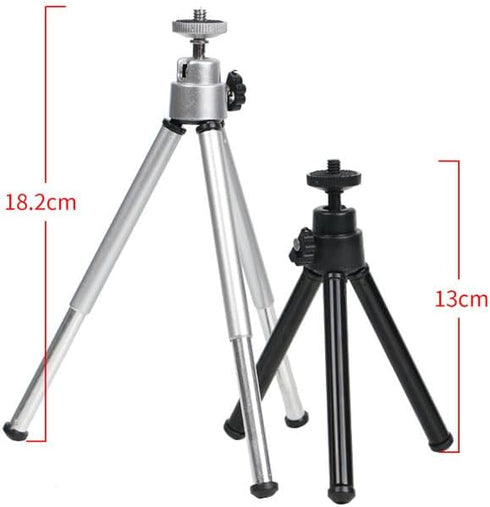 Reflex Camera 5.9-7.9in Lightweight Extendable Mini Tripod Aluminum Desktop Table Stand for Smartphone, GoPro, Webcam