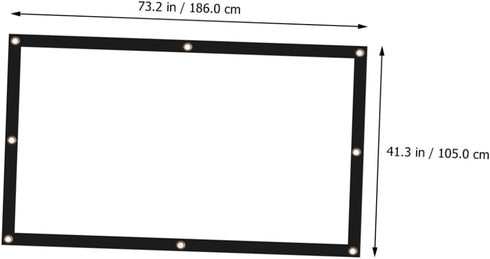 LALAFINA Foldable Polyester Projector Screen - Portable for Indoor & Outdoor Use